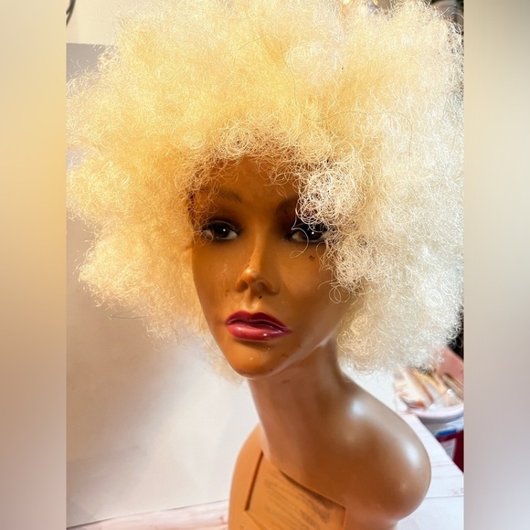 Blonde Afro Curly Wig - Picture 4 of 5